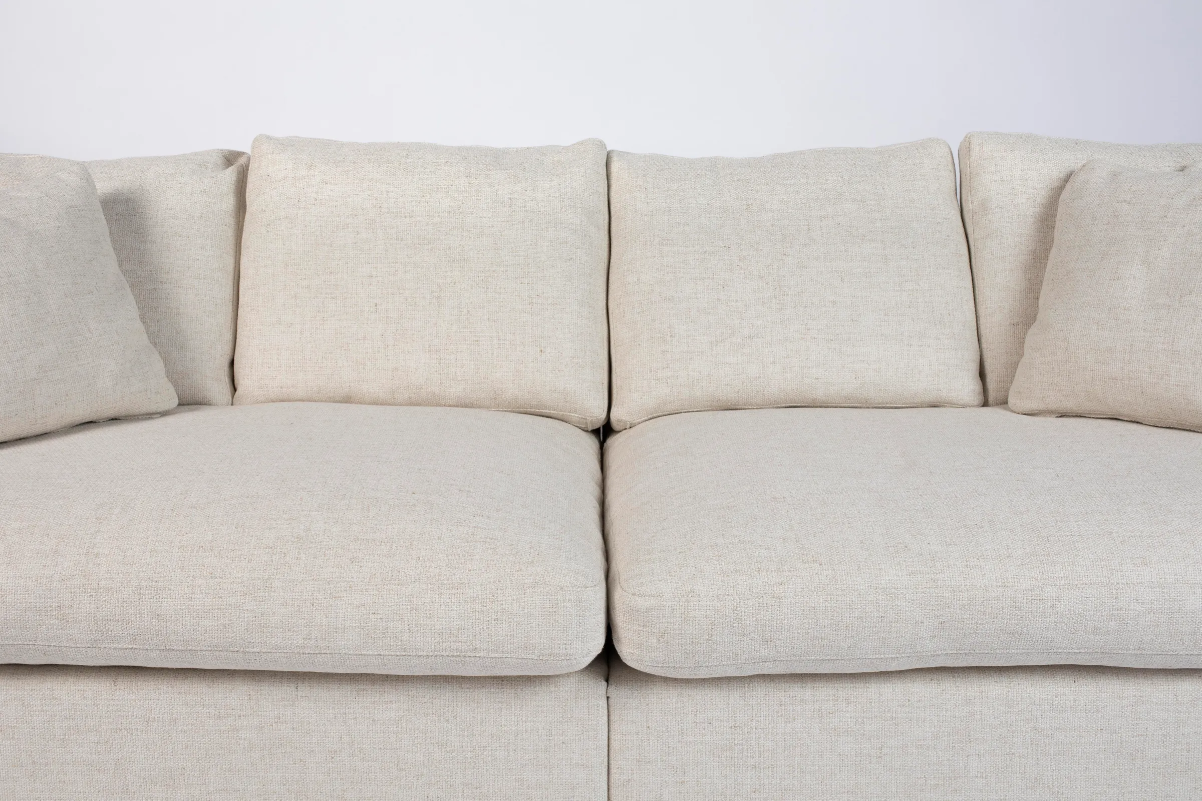 Sense 3-Sitzer Sofa Creme 266x113cm - Image 6
