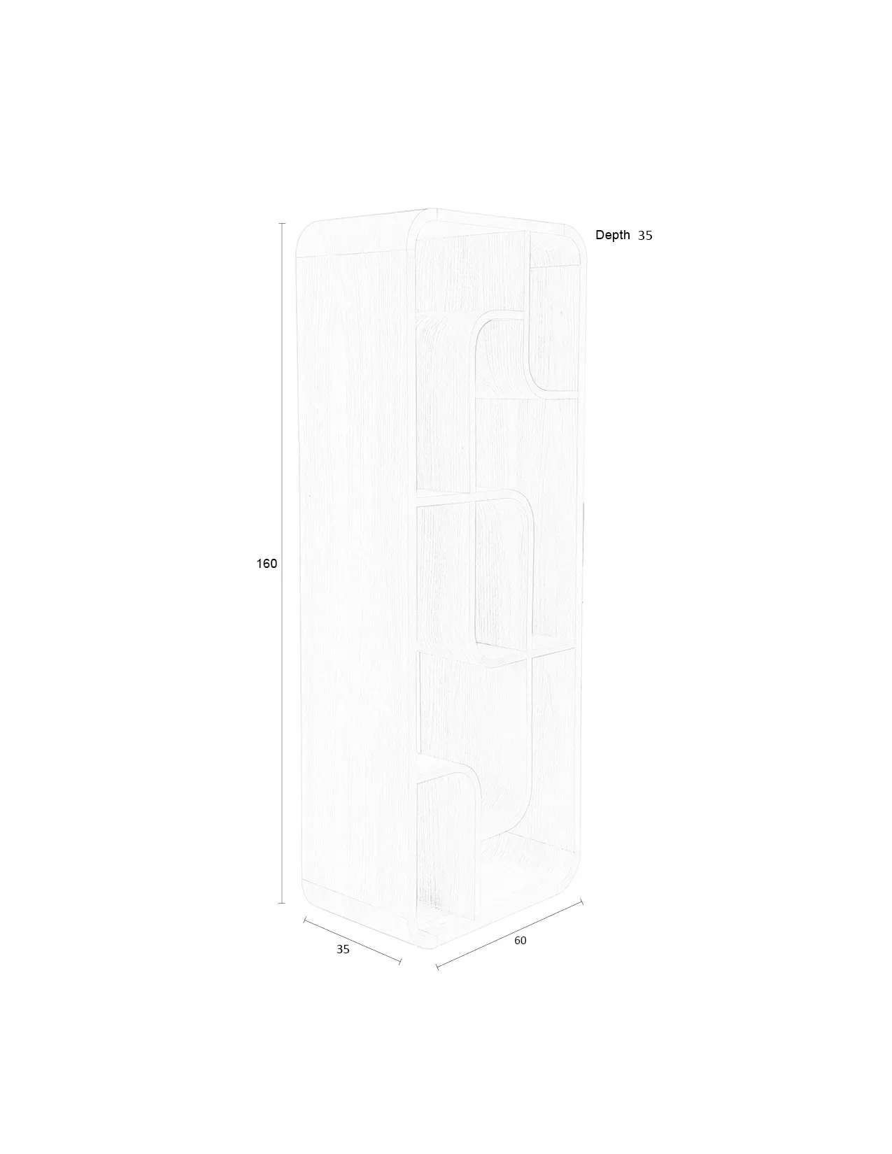 Seven Regal Natur 60x35x160 cm - Image 12