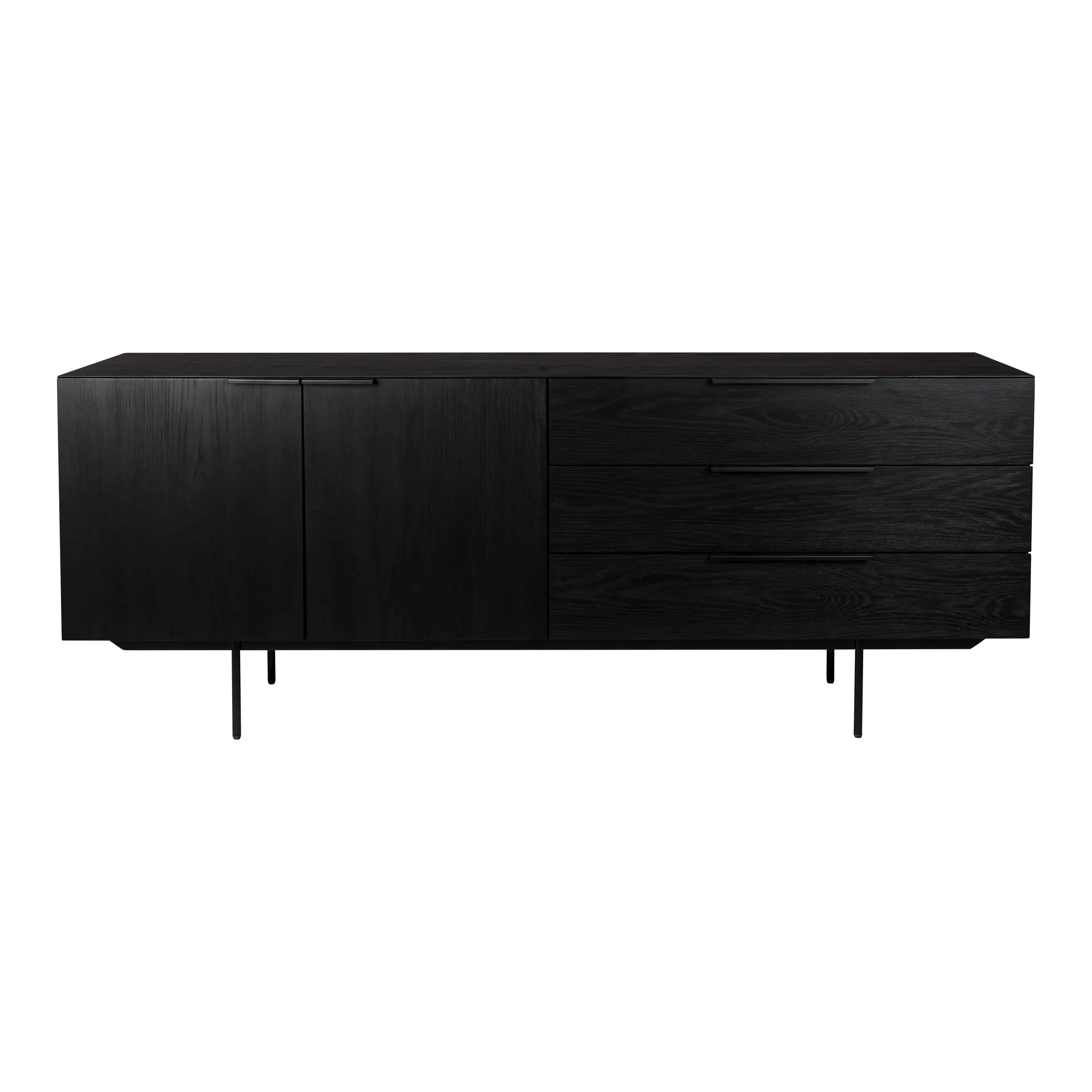 Travis Sideboard Schwarze Eiche 180x45x71 cm