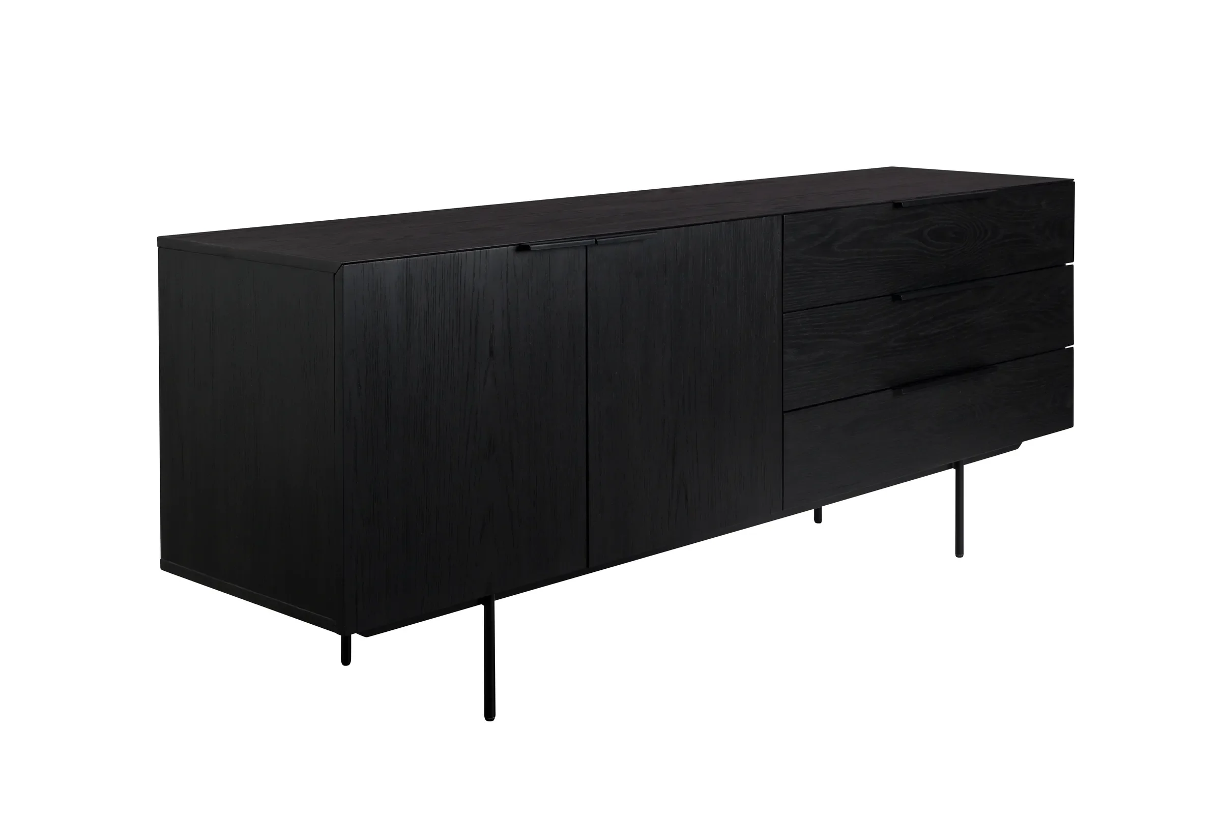 Travis Sideboard Schwarze Eiche 180x45x71 cm - Image 4