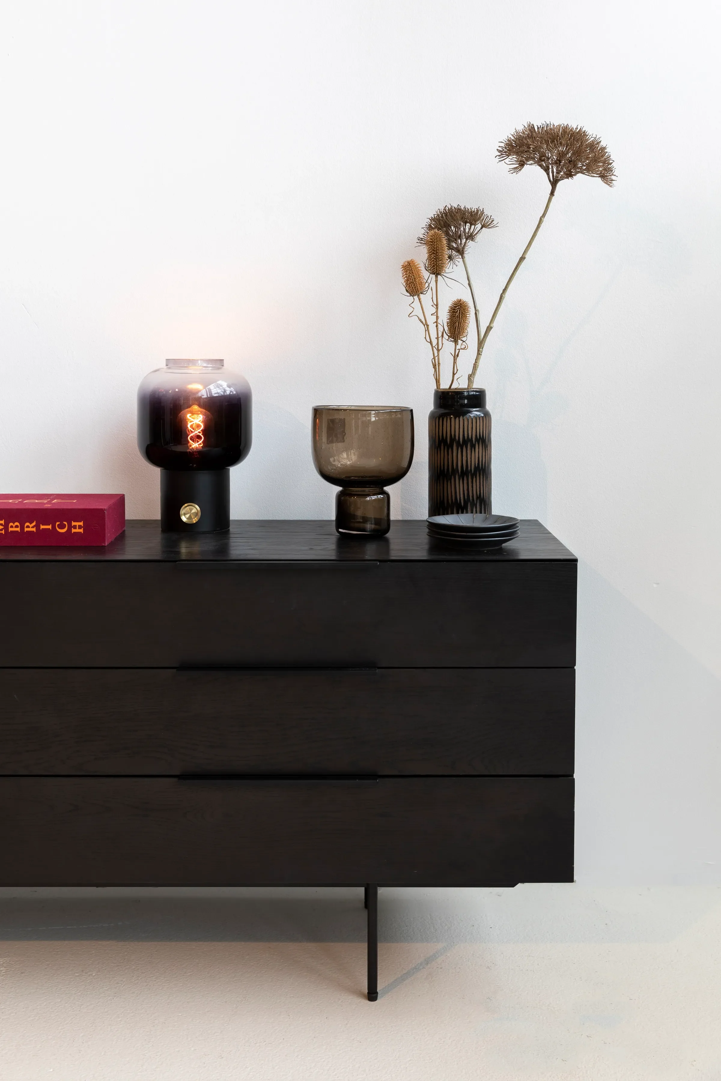 Travis Sideboard Schwarze Eiche 180x45x71 cm - Image 6