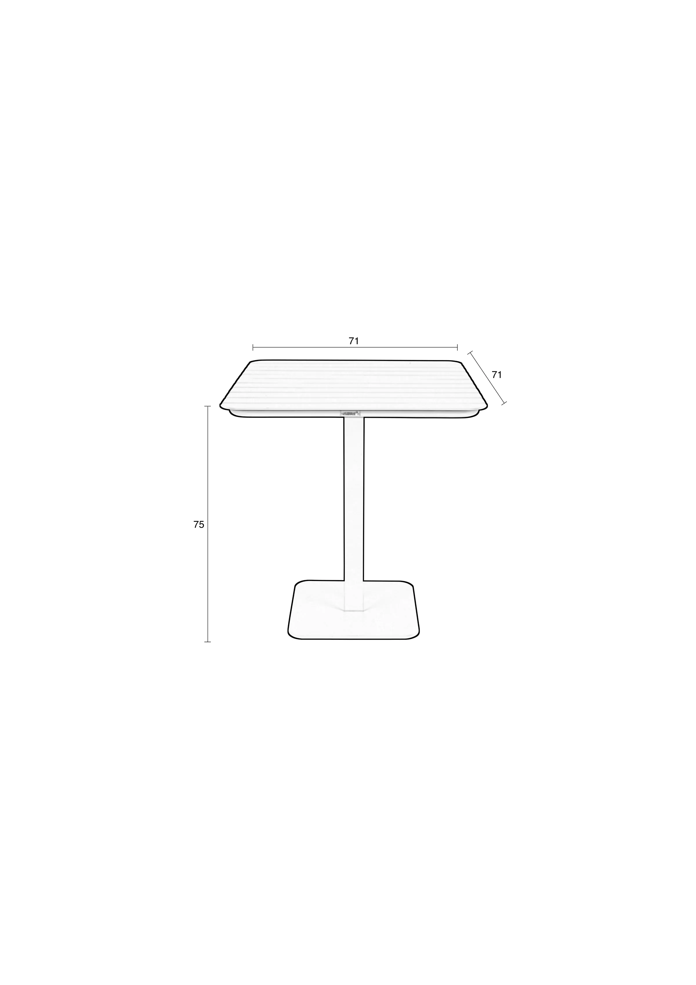 Vondel Bistro Garten Tisch 71x71 Grün - Image 7